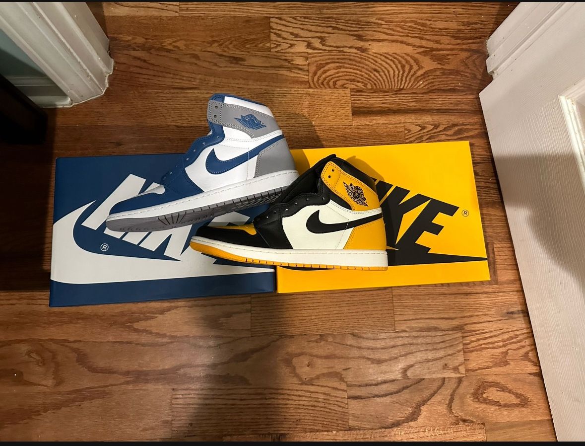 Jordan 1 True Blue And Taxi Size 10.5