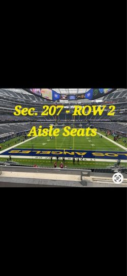 2 TIXS LOWER LEVEL  - RAMS vs CHIEFS- SEC. 204 - ROW 2- AISLE SEATS -