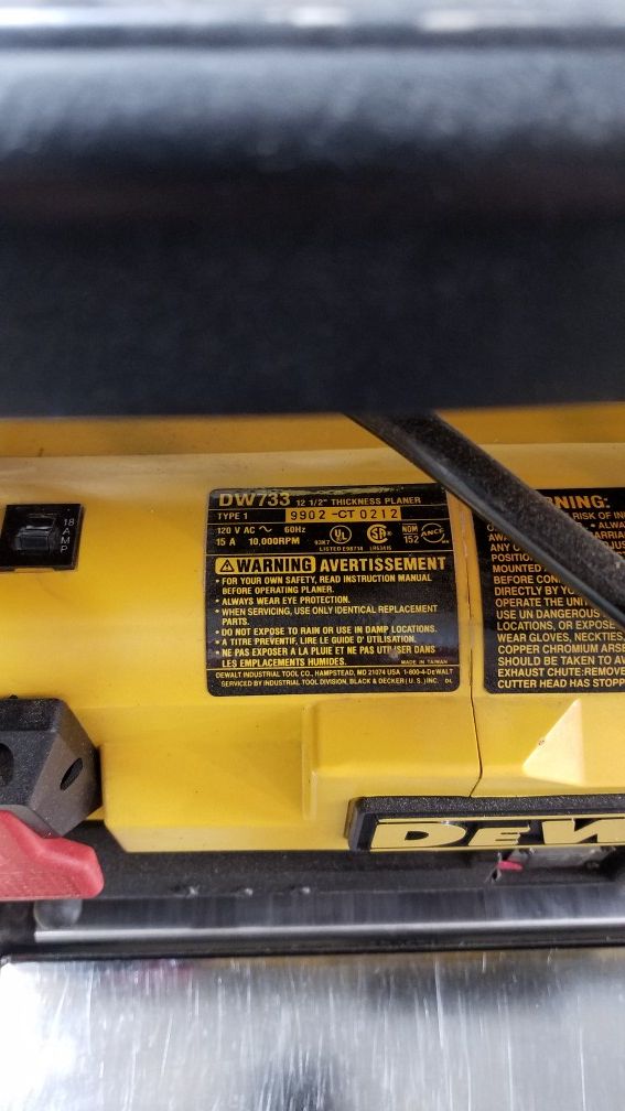 Dewalt Planer DW733. Works for Sale in Lacey, WA OfferUp