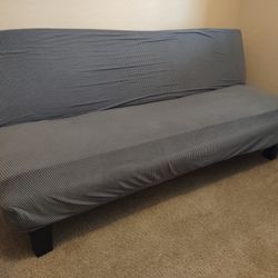 Futon Bed Couch, Twin Size, with Memory Foam Topper and Microfiber Cover