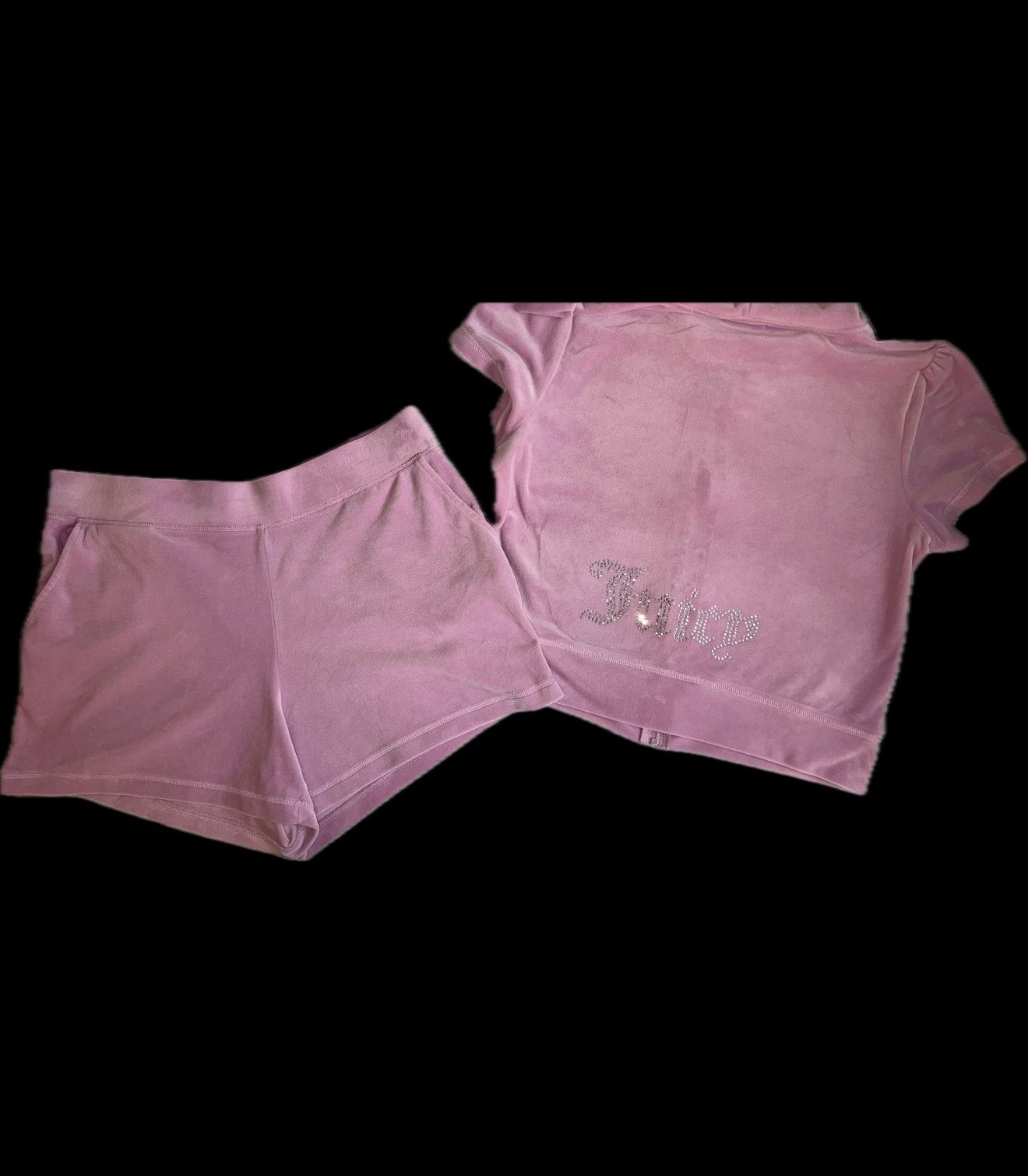 Juicy Couture Pink Hoodie and Shorts Set