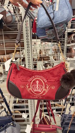 Juicy Couture Red Velvet Shoulder Bag