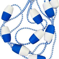 60ft Swimming Pool Safety Rope and Float Kit Pre-Assembled Shallow End Divider with Stainless Steel Hooks