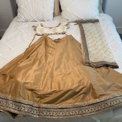 Indian-Pakistani Dress Gold And Beige 