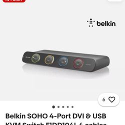 Belkin SOHO 4-Port DVI & USB KVM Switch F1DD104L