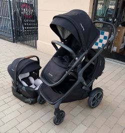 Nuna Demi Grow Double Stroller with Car Seat