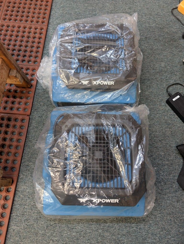 Lot of 2 XPower PL-700A 1/3 HP 3-Speed Low Profile Air Mover Brand New!!!
