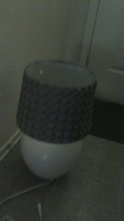 Gray shade with beautiful texture white lamp