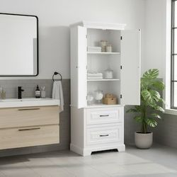 White Teamson Home St. James LT wth 2doors and 2drawer-bottom