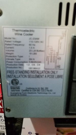 Thermoelectric wine cooler jc-23am manual Thermoelectric wine cooler jc-23am manual