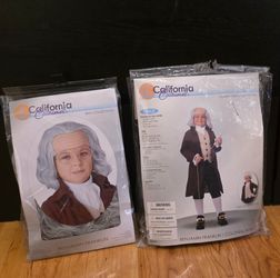 Bundle: Benjamin Franklin Child Costume with wig