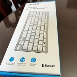 New Anker Ultra Slim Bluetooth Keyboard A7726J21 White 