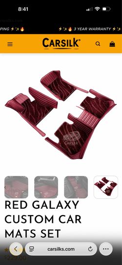 BMW 7 series G12 RED GALAXY CUSTOM CAR  MATS SET