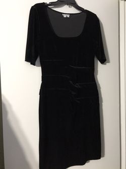 Black suede dress