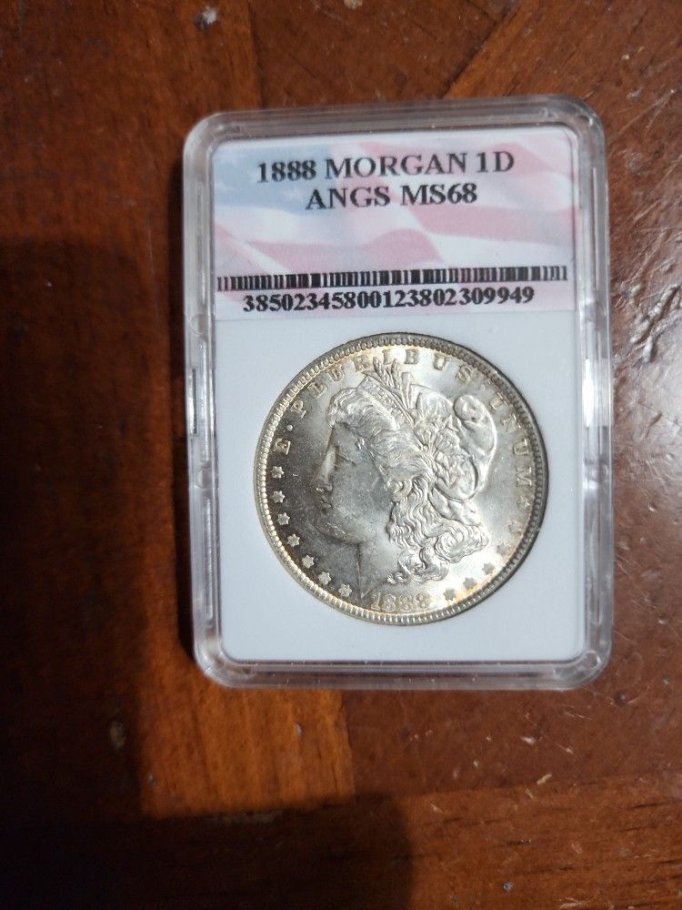 1888 Silver Morgan Dollar ANGS MS68 RARE