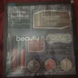Makeup set with lashes and eyebrow guide