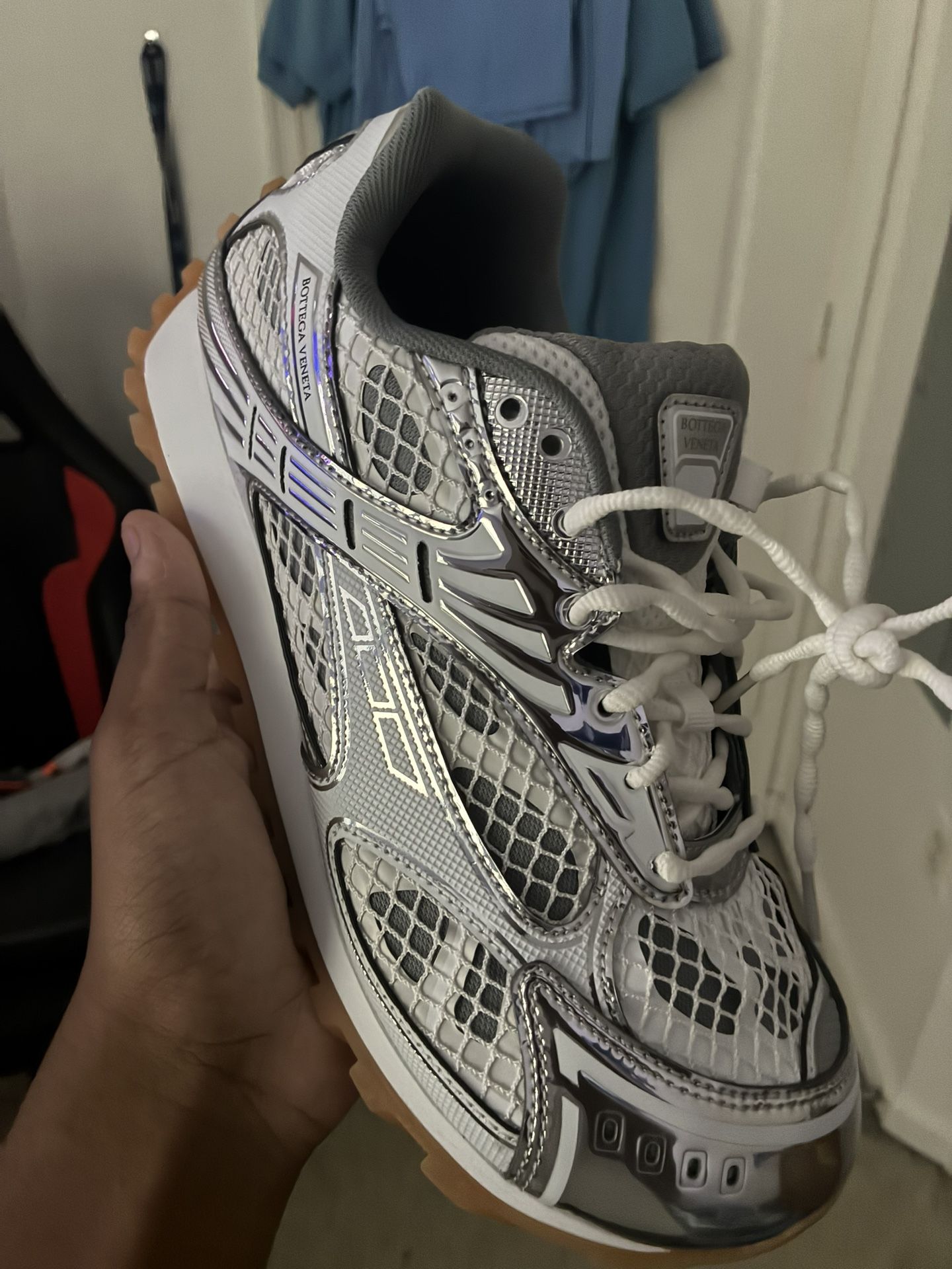 Silver Bottegas. Sz 44(small fit)