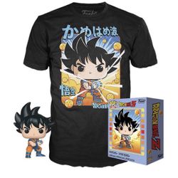 Dragon Ball X Goku Windy Kamehameha GameStop Exclusive Funko Pop + Tee Shirt Bundle