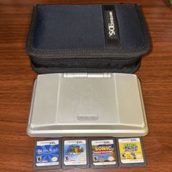 Nintendo DS With Games And Case 