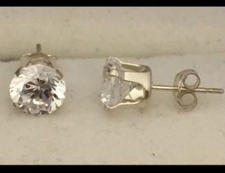 Sterling Silver High Grade Stud Earrings