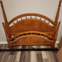Queen Oak Bed Frame 