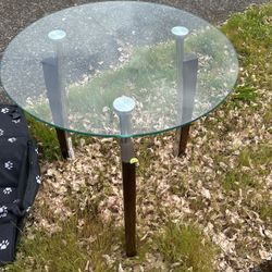 Glass Top End Table 