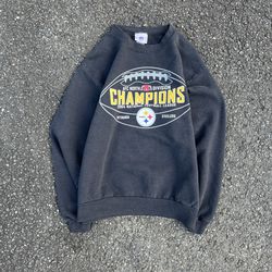 2004 AFC Pittsburgh Steelers Champions Crewneck Sweatshirt