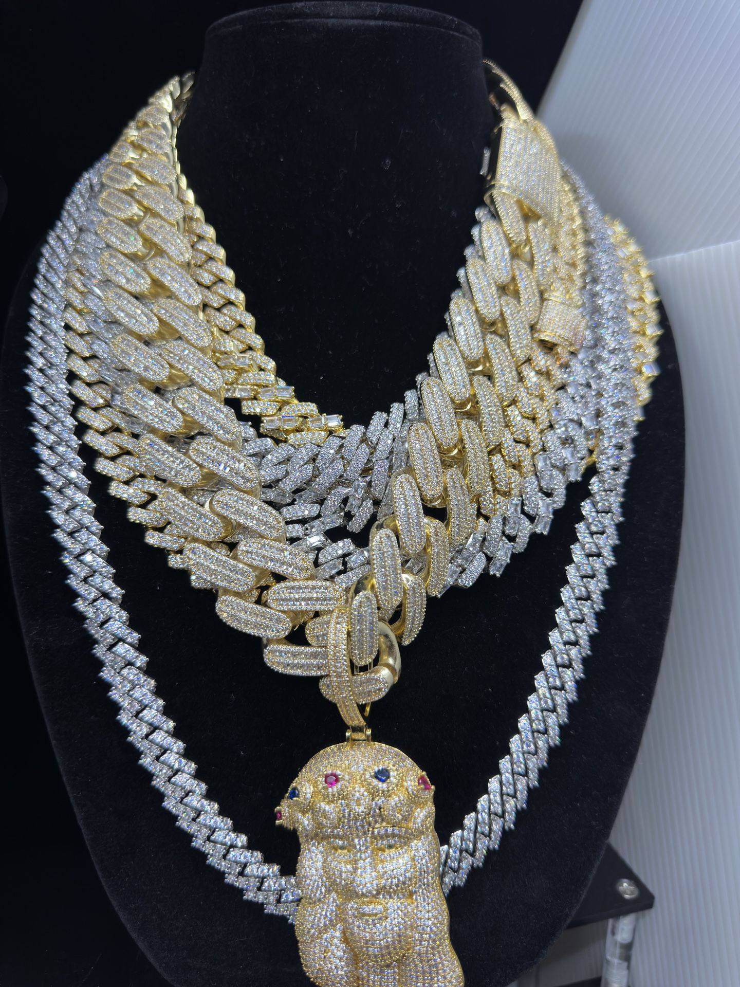 Iced Out Cuban Chains. 