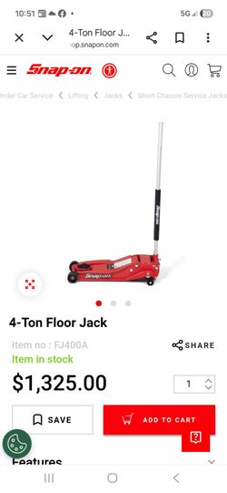 4 ton snapon jack (like new)