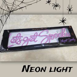 Halloween "Let's Get Spooky" Neon LED Light 💜✨️