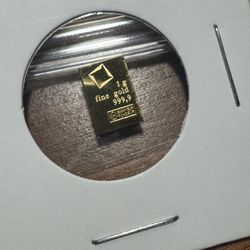 1 Gram Of Valcambi Gold 9999 Fine