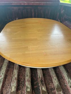 Free Heavy wooden table with base