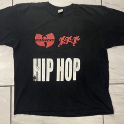 Wu Tang Runs Hip Hop Shirt Men’s Large Black Vintage Size 2XL Rap