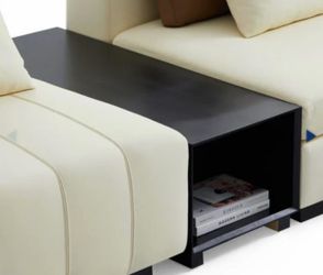Modern Black Oak End Table / Open Cube Side Table - NEW - OBO