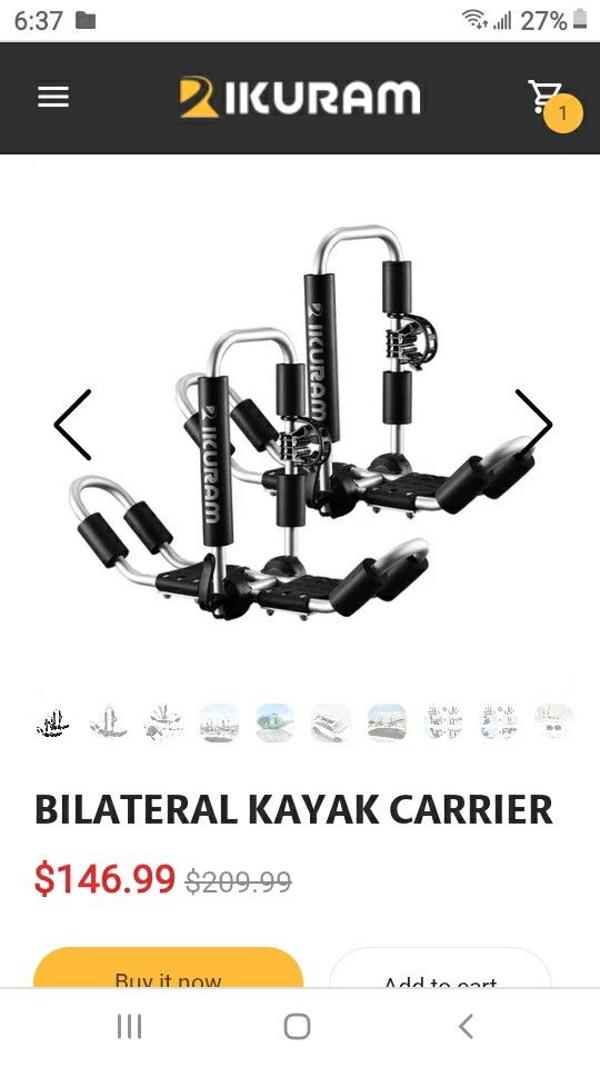 IKURAM Kayak-canoe-paddle board rack