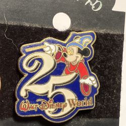 Disney World 25th Anniversary Pin New