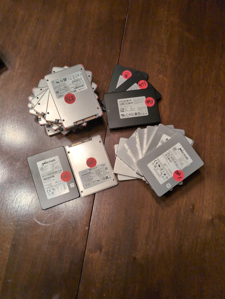 512GB SSD Drives - Tested, 90%+ Health, $10 Each