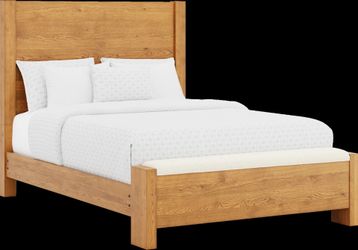 King sized bedroom set with mattress included and6-Drawer Wood Dresser with Black Bar Handles
