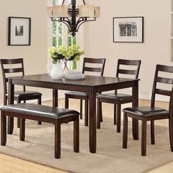 Table + 4 Chairs + Bench