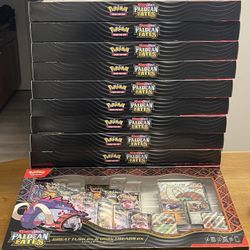 Paldean fates great tusk ex & iron treads ex premium collection