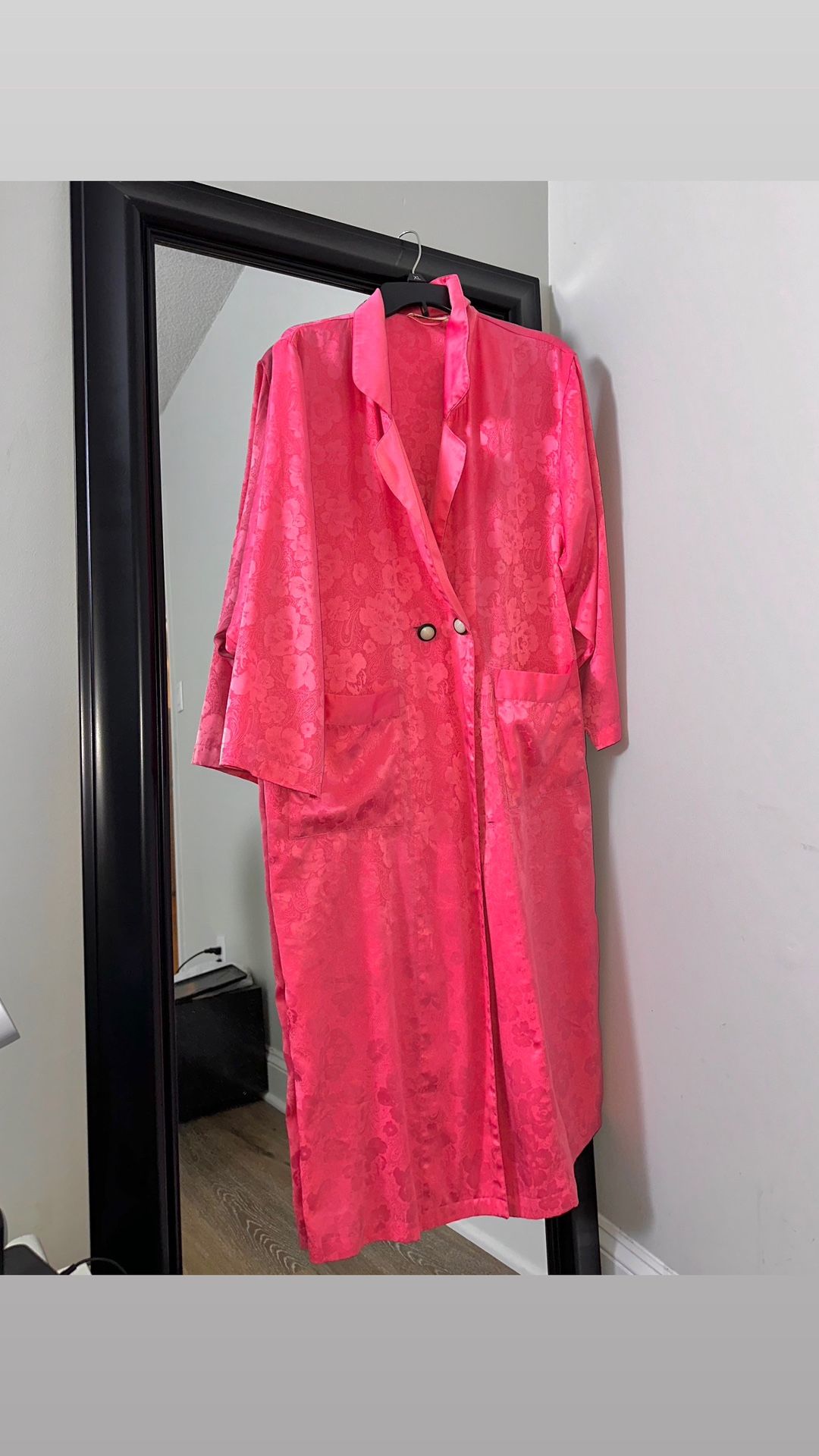 Victoria’s Secret Womens Robe Vintage Gold Label 1980 Pink S