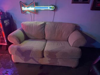 traditional-style fabric loveseat