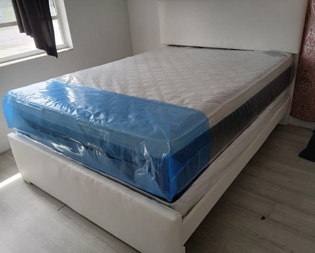 $399 Queen Bed Frame With Mattress And Boxspring Brand New Free Delivery