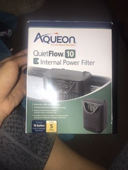 Internal power filter quite flow 10 aqueon