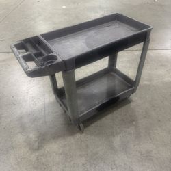 30” x 16” , 2- Shelf Utility Cart Gray
