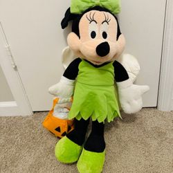 Disney Minnie Mouse Halloween Tinker Bell Stand Up Stuffed Animal Plush 22”