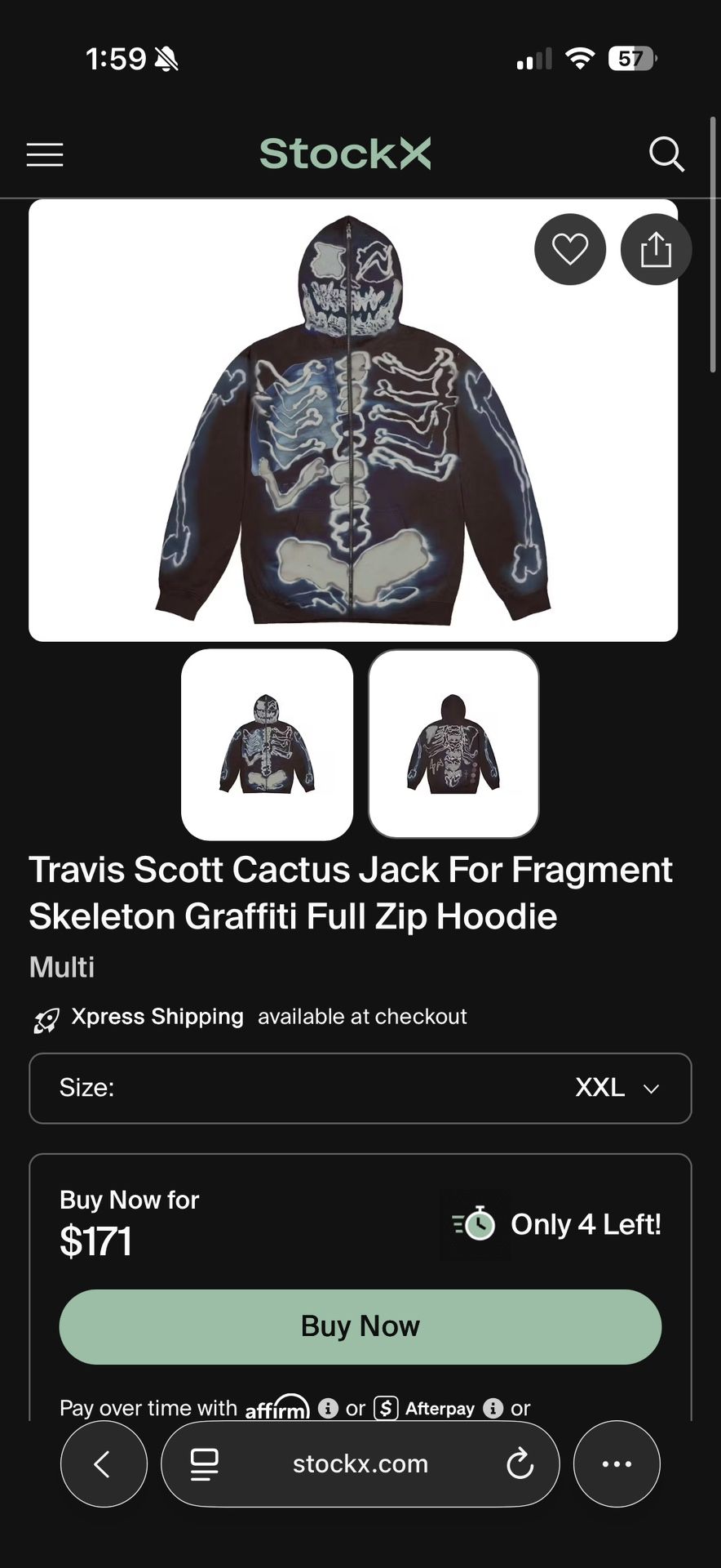 Travis Scott X Fragment collab jacket