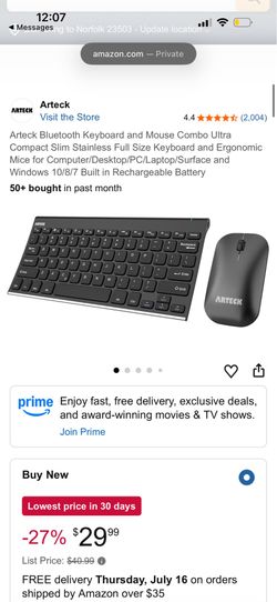 ARTECK Bluetooth Keyboard and Mouse