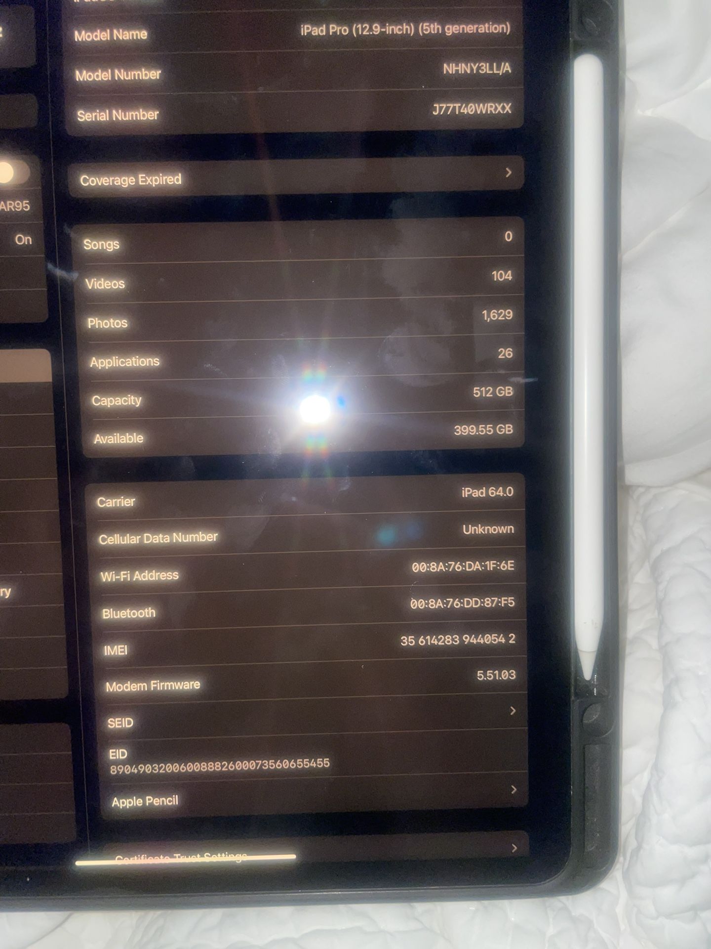 iPad Pro 512gb 5th Generation 12.9 M4