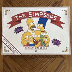 🔥1990 The Simpsons Season 2 Review Cassette with VHS Promo Tape, Figurines, Poster RARE